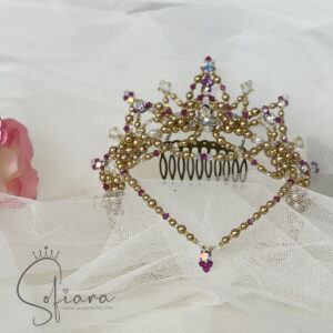 Double Tiara  (gold and rose)