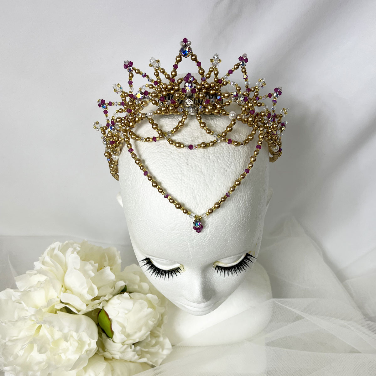 Double Tiara  (gold and rose) - Image 3